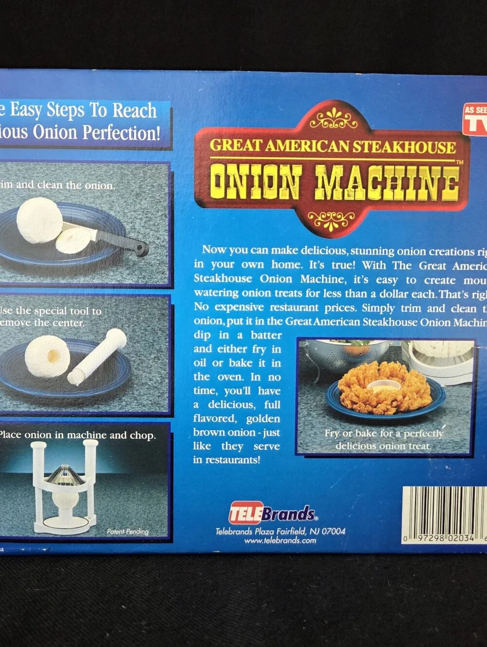 Great American Steakhouse Blooming Onion Machine w/Cookbook As Seen On TV EUC